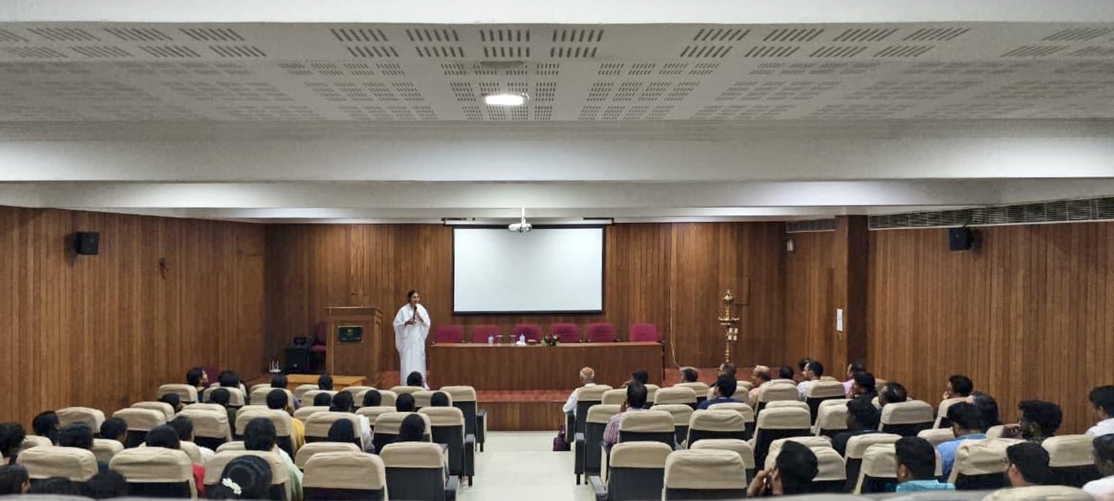 A full auditorium at Mangalam College of Engineering, Ettumanoor, Kottayam