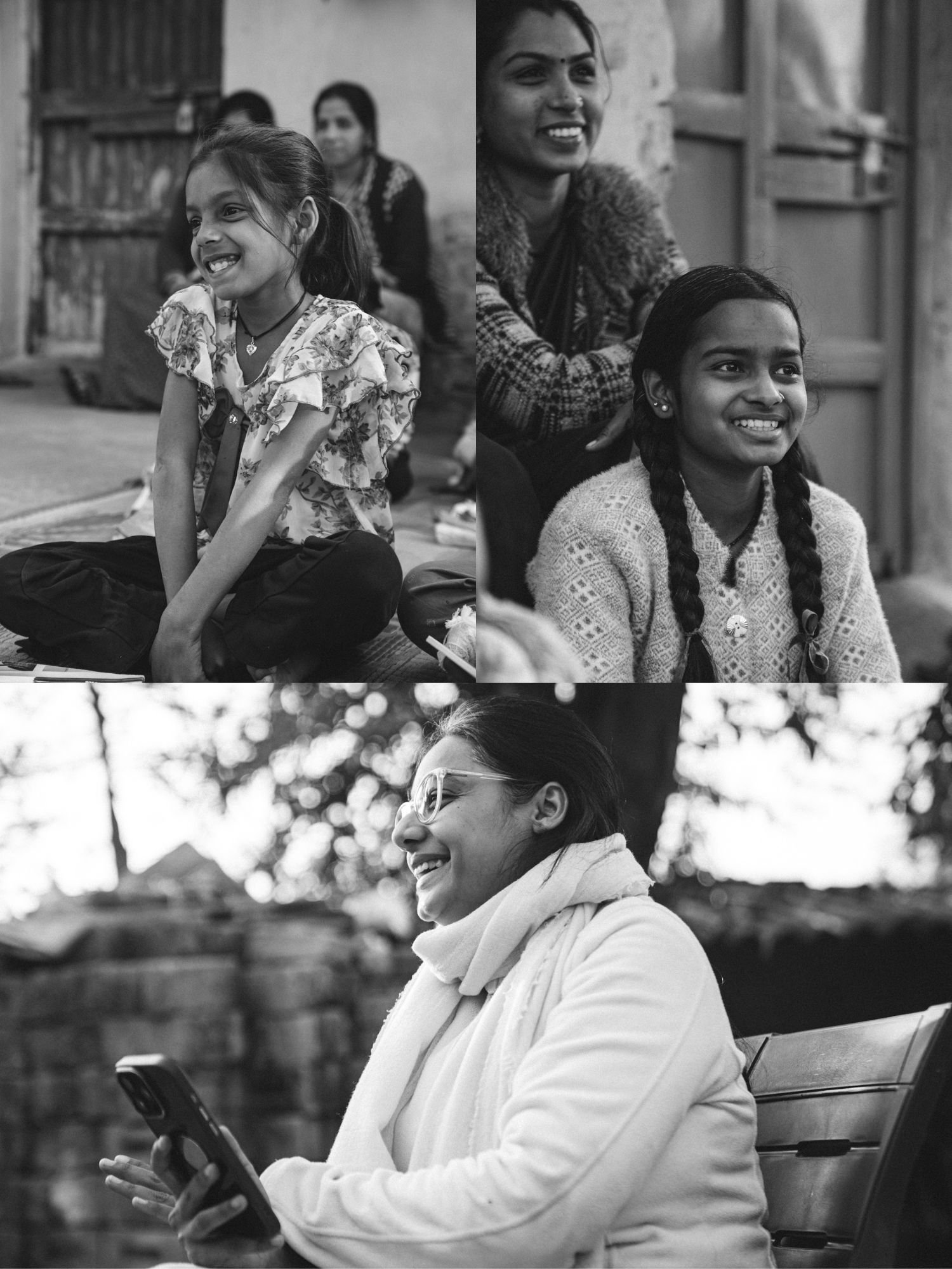 Portraits of participants during a session